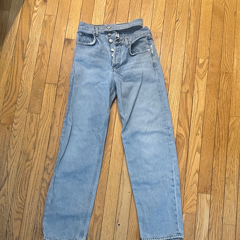 Agolde Light Blue Straight Leg Jeans